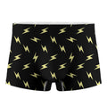 Black And Yellow Lightning Pattern Print Men's Boxer Briefs