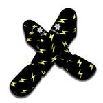 Black And Yellow Lightning Pattern Print Muay Thai Shin Guard