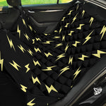 Black And Yellow Lightning Pattern Print Pet Car Back Seat Cover