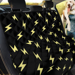 Black And Yellow Lightning Pattern Print Pet Car Back Seat Cover