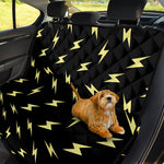 Black And Yellow Lightning Pattern Print Pet Car Back Seat Cover