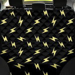 Black And Yellow Lightning Pattern Print Pet Car Back Seat Cover