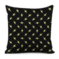 Black And Yellow Lightning Pattern Print Pillow Cover