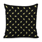 Black And Yellow Lightning Pattern Print Pillow Cover