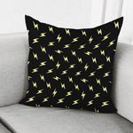 Black And Yellow Lightning Pattern Print Pillow Cover