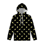 Black And Yellow Lightning Pattern Print Pullover Hoodie