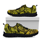 Black And Yellow Maya Calendar Print Black Sneakers