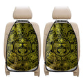 Black And Yellow Maya Calendar Print Car Seat Organizers