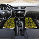 Black And Yellow Maya Calendar Print Front Car Floor Mats