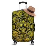 Black And Yellow Maya Calendar Print Luggage Cover