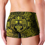 Black And Yellow Maya Calendar Print Men's Boxer Briefs