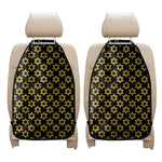 Black And Yellow Star of David Print Car Seat Organizers