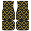 Black And Yellow Star of David Print Front and Back Car Floor Mats
