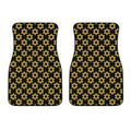 Black And Yellow Star of David Print Front Car Floor Mats