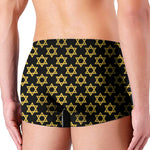 Black And Yellow Star of David Print Men's Boxer Briefs