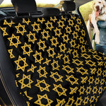 Black And Yellow Star of David Print Pet Car Back Seat Cover