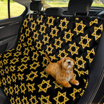 Black And Yellow Star of David Print Pet Car Back Seat Cover