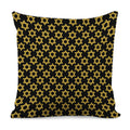 Black And Yellow Star of David Print Pillow Cover