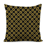 Black And Yellow Star of David Print Pillow Cover