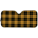 Black And Yellow Tartan Pattern Print Car Sun Shade