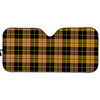 Black And Yellow Tartan Pattern Print Car Sun Shade