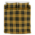 Black And Yellow Tartan Pattern Print Duvet Cover Bedding Set