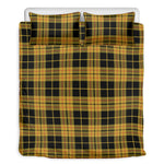 Black And Yellow Tartan Pattern Print Duvet Cover Bedding Set