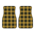 Black And Yellow Tartan Pattern Print Front Car Floor Mats