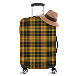 Black And Yellow Tartan Pattern Print Luggage Cover