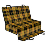 Black And Yellow Tartan Pattern Print Pet Car Back Seat Cover