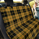 Black And Yellow Tartan Pattern Print Pet Car Back Seat Cover