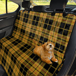 Black And Yellow Tartan Pattern Print Pet Car Back Seat Cover
