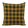 Black And Yellow Tartan Pattern Print Pillow Cover