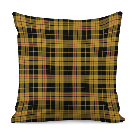 Black And Yellow Tartan Pattern Print Pillow Cover