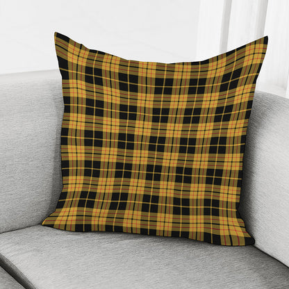 Black And Yellow Tartan Pattern Print Pillow Cover