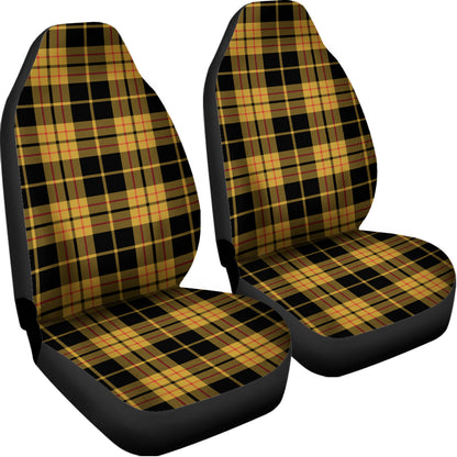 Black And Yellow Tartan Pattern Print Universal Fit Car Seat Covers