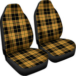 Black And Yellow Tartan Pattern Print Universal Fit Car Seat Covers
