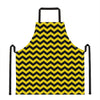 Black And Yellow Zigzag Pattern Print Apron