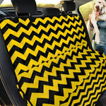 Black And Yellow Zigzag Pattern Print Pet Car Back Seat Cover