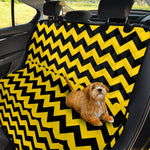 Black And Yellow Zigzag Pattern Print Pet Car Back Seat Cover