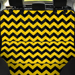 Black And Yellow Zigzag Pattern Print Pet Car Back Seat Cover