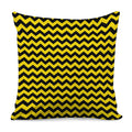 Black And Yellow Zigzag Pattern Print Pillow Cover