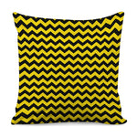 Black And Yellow Zigzag Pattern Print Pillow Cover