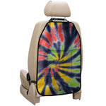 Black Backed Spiral Tie Dye Print Car Seat Organizers