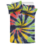 Black Backed Spiral Tie Dye Print Duvet Cover Bedding Set