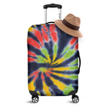 Black Backed Spiral Tie Dye Print Luggage Cover