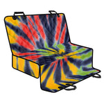 Black Backed Spiral Tie Dye Print Pet Car Back Seat Cover