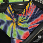 Black Backed Spiral Tie Dye Print Pet Car Back Seat Cover