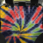 Black Backed Spiral Tie Dye Print Pet Car Back Seat Cover