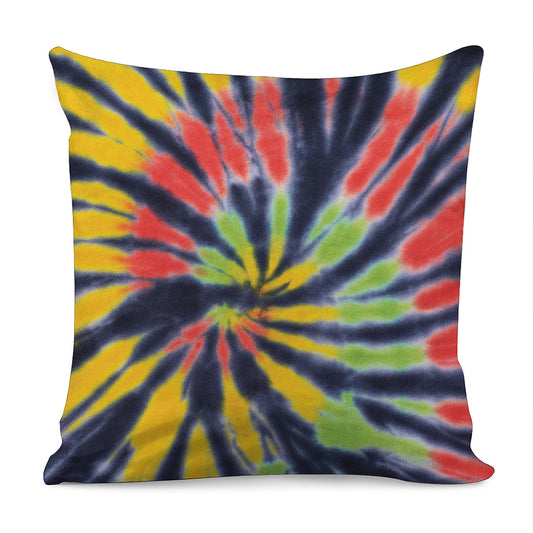 Black Backed Spiral Tie Dye Print Pillow Cover